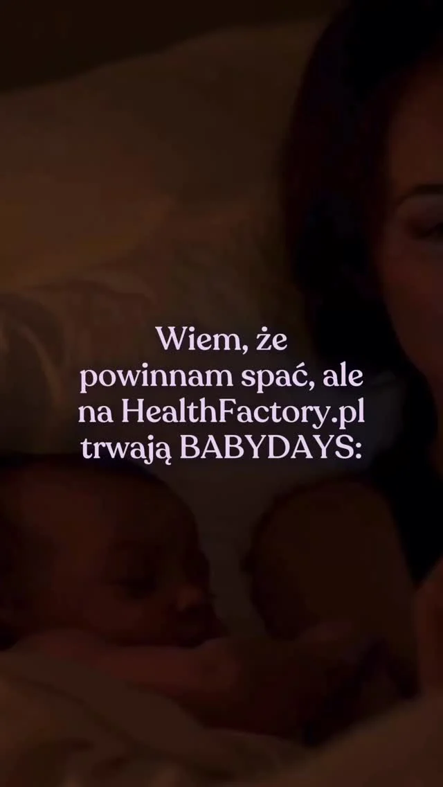 POV: ja, kiedy są promocje na cokolwiek z kategorii dziecięcej 🙋‍♀️😅🌙📱🛒

…czyli okazja do zakupów z BabyDays właśnie trwa! Kupuj na @healthfactory_pl od 13 do 20.04.2026 z kodem BABY25 i zgarnij rabat. 🛍️

❗️Kod rabatowy obowiązuje na wybrane produkty oznaczone etykietą „-25% z kodem BABY25” i nie łączy się on z rabatem za punkty programu lojalnościowego Premium.

🤫 PS: Rabat obowiązuje nie tylko na Kendamil.