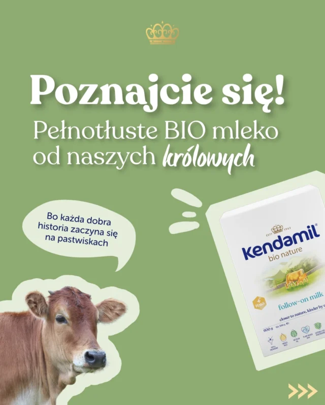 Każda dobra historia zaczyna się u źródła. 🌾 W naszym przypadku – na pastwiskach, gdzie krowy swobodnie się pasą i gdzie są otoczone dobrą opieką. 🐄🤍 To właśnie tutaj zaczyna się historia Kendamil BIO Nature. 🌿

Prosta receptura oparta na pełnotłustym mleku BIO, z naciskiem na jakość – od pierwszej kropli aż po gotowy produkt. 🍼 Bo dla małych brzuszków liczy się nie tylko skład, ale także pochodzenie. ✨

Rodzicielstwo to kwestia wyczucia. Codziennych wyborów. I zaufania do tego, co ma sens właśnie dla Was. 🤍

Podziel się z nami w komentarzach, który Kendamil Twoje dziecko lubi najbardziej. 💬